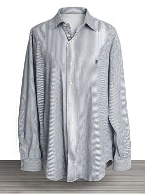 Polo Ralph Lauren Striped Black Pony Button Down Shirt XXL Classic Fit